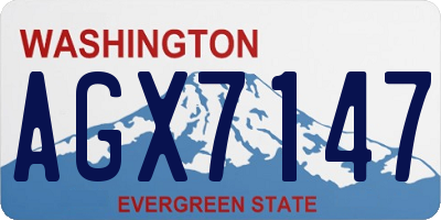 WA license plate AGX7147
