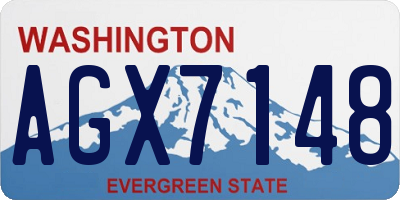 WA license plate AGX7148