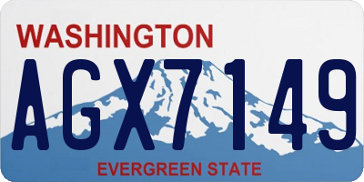 WA license plate AGX7149