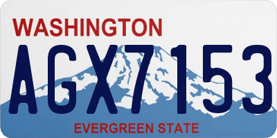 WA license plate AGX7153