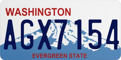 WA license plate AGX7154