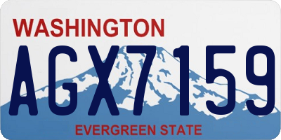 WA license plate AGX7159