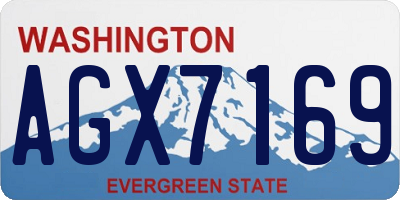 WA license plate AGX7169