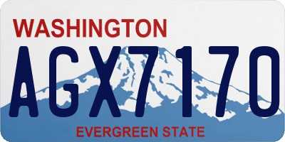 WA license plate AGX7170