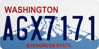 WA license plate AGX7171