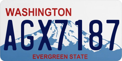 WA license plate AGX7187
