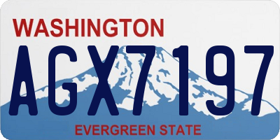 WA license plate AGX7197