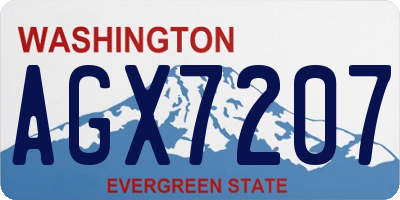 WA license plate AGX7207