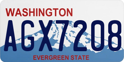 WA license plate AGX7208