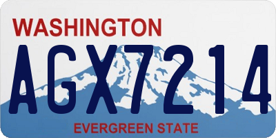 WA license plate AGX7214