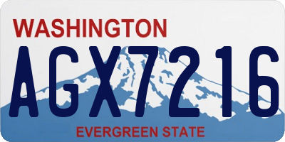 WA license plate AGX7216