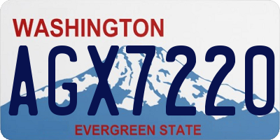 WA license plate AGX7220