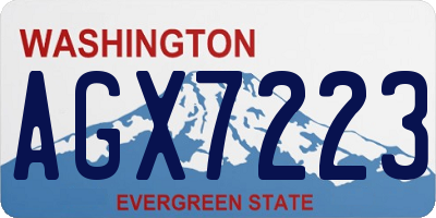 WA license plate AGX7223