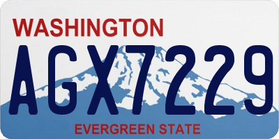 WA license plate AGX7229