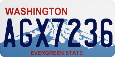 WA license plate AGX7236
