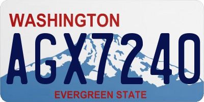 WA license plate AGX7240