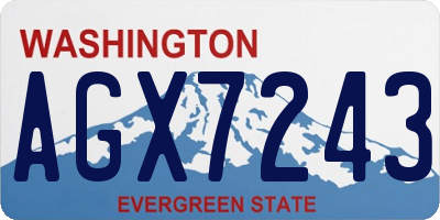 WA license plate AGX7243