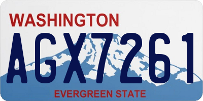 WA license plate AGX7261