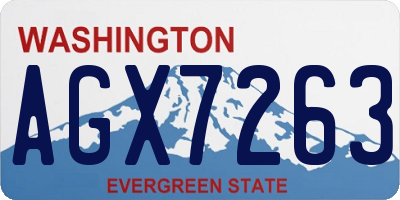 WA license plate AGX7263