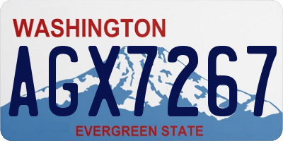 WA license plate AGX7267