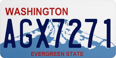 WA license plate AGX7271