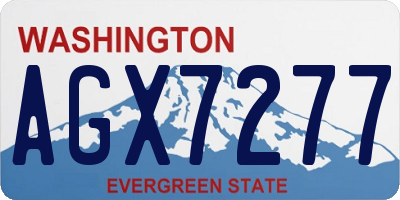 WA license plate AGX7277