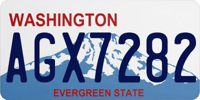 WA license plate AGX7282