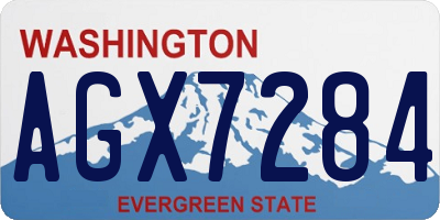 WA license plate AGX7284
