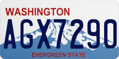 WA license plate AGX7290