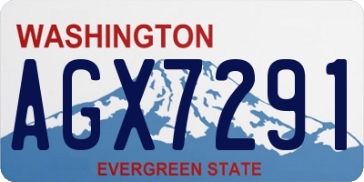 WA license plate AGX7291