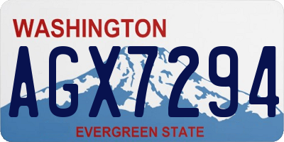 WA license plate AGX7294