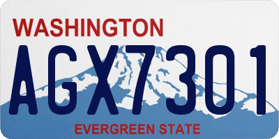 WA license plate AGX7301