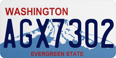 WA license plate AGX7302