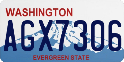 WA license plate AGX7306