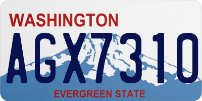 WA license plate AGX7310