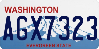 WA license plate AGX7323