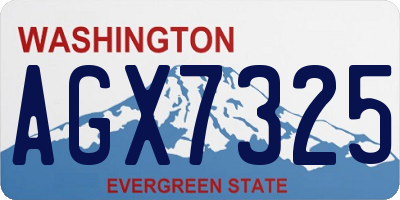 WA license plate AGX7325