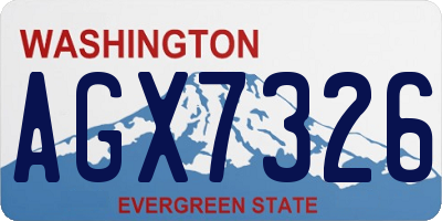 WA license plate AGX7326