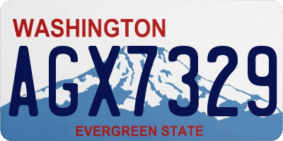 WA license plate AGX7329