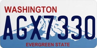 WA license plate AGX7330