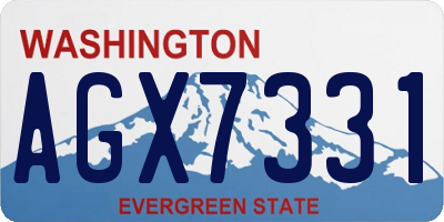 WA license plate AGX7331