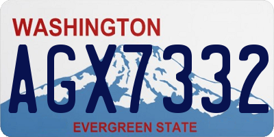 WA license plate AGX7332