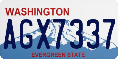 WA license plate AGX7337