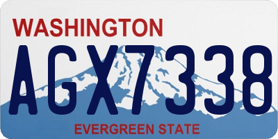 WA license plate AGX7338