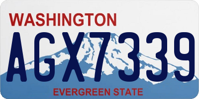 WA license plate AGX7339