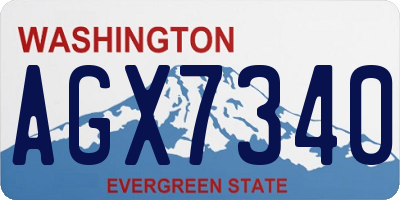 WA license plate AGX7340