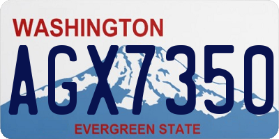 WA license plate AGX7350