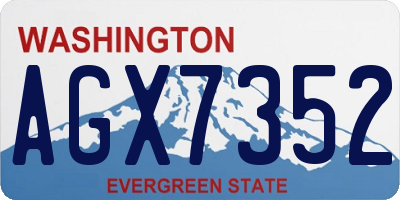 WA license plate AGX7352