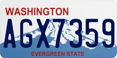 WA license plate AGX7359