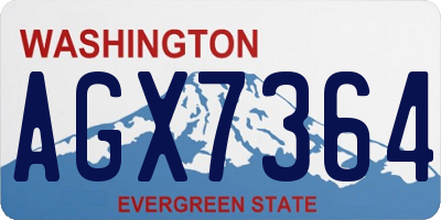 WA license plate AGX7364